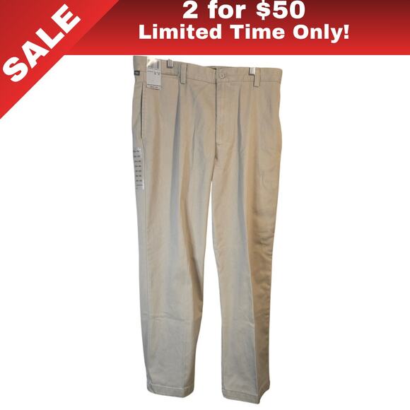 [Sale: 2 for $50!] Dockers Premium Authentic Twill Khaki Pants Size 34x30 NWT - Picture 1 of 11
